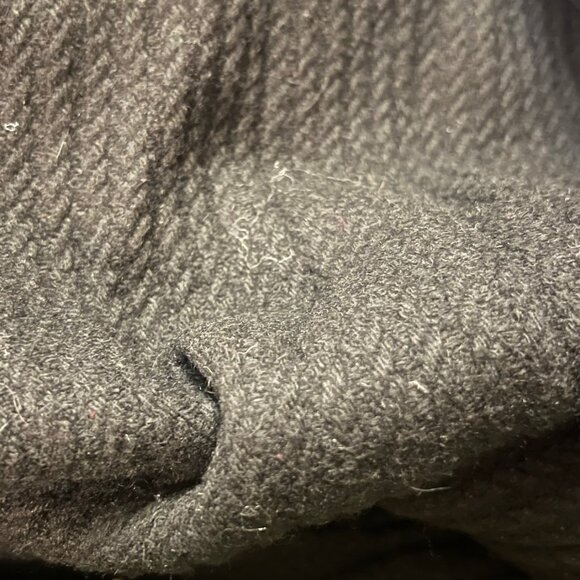 GUESS Black Wool Blend Textured Cape Coat - Size Small - Picture 10 of 12